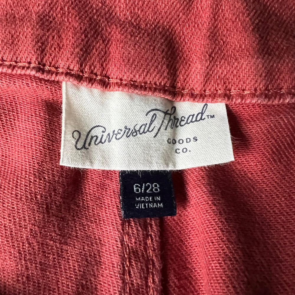Universal Thread Red Women's High Ride Sailor Wide Leg - Picture 3 of 4